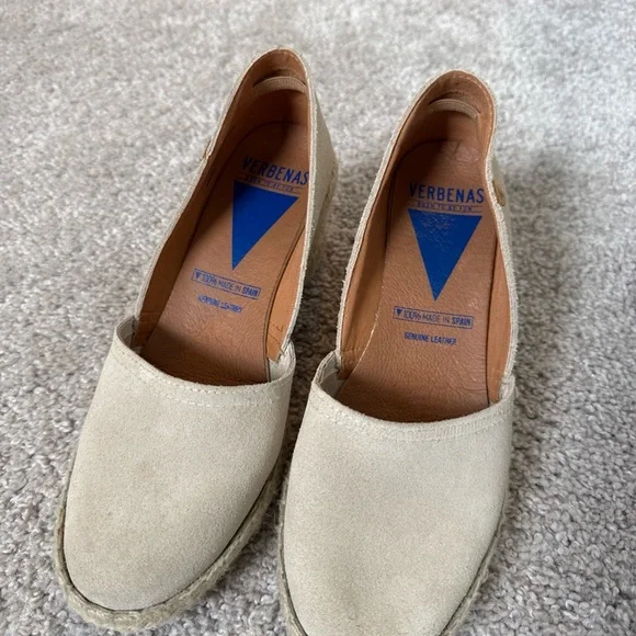 Verbenas Espadrilles Size 37/6.5 Geniune Leather Suede made in Spain Vacation - Picture 2 of 8